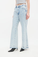 Frame Light Wash Le Baggy Palazzo Jeans