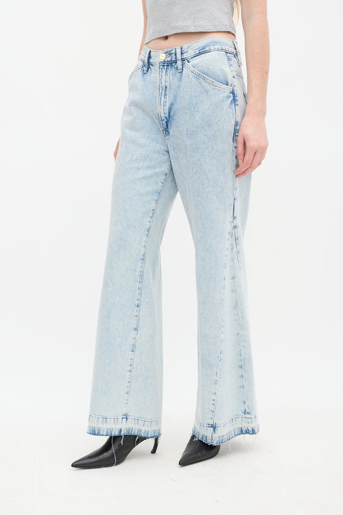 Frame Light Wash Le Baggy Palazzo Jeans