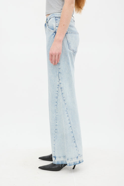 Frame Light Wash Le Baggy Palazzo Jeans