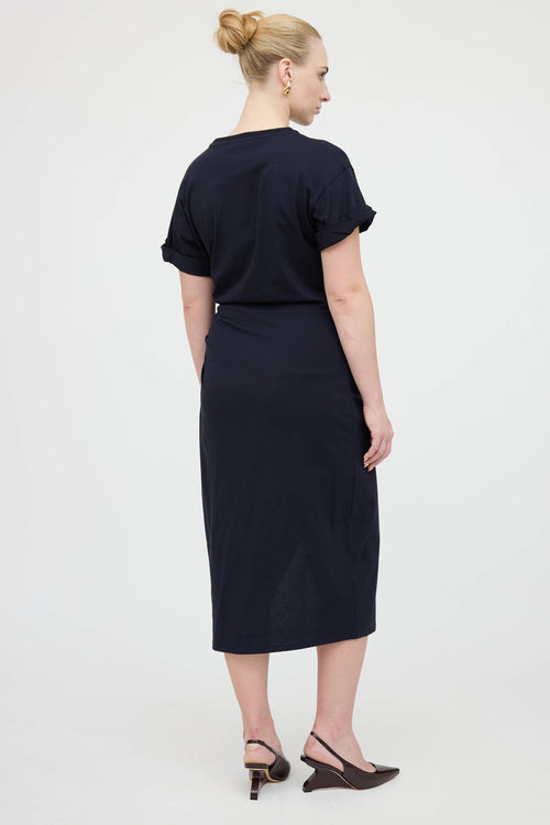 Frame Cotton Pleated Dress