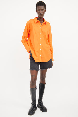 Frame Orange Button Up Shirt
