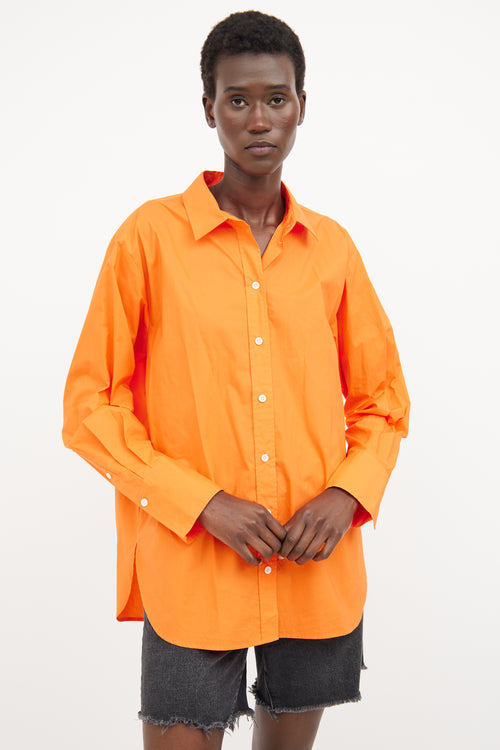 Frame Orange Button Up Shirt