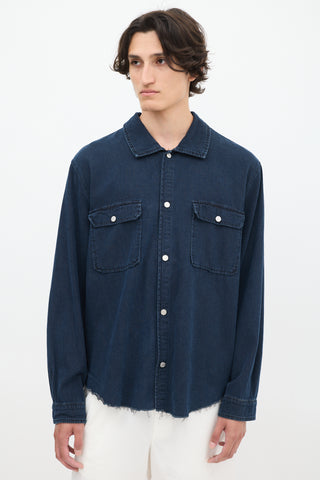 Frame Raw Denim Two Pocket Shirt