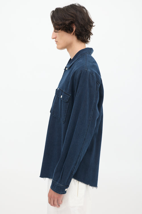 Frame Raw Denim Two Pocket Shirt