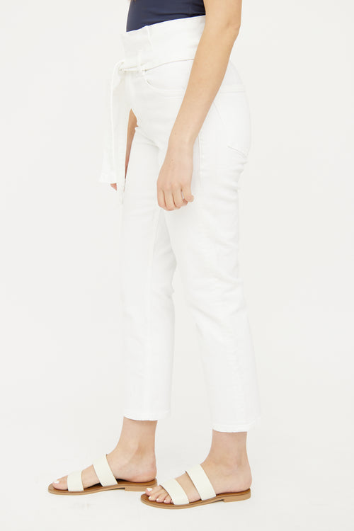 Frame White High Waist Jean