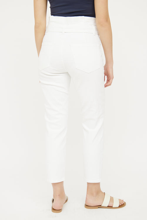 Frame White High Waist Jean