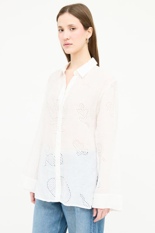 Frame Eyelet Button Up Shirt