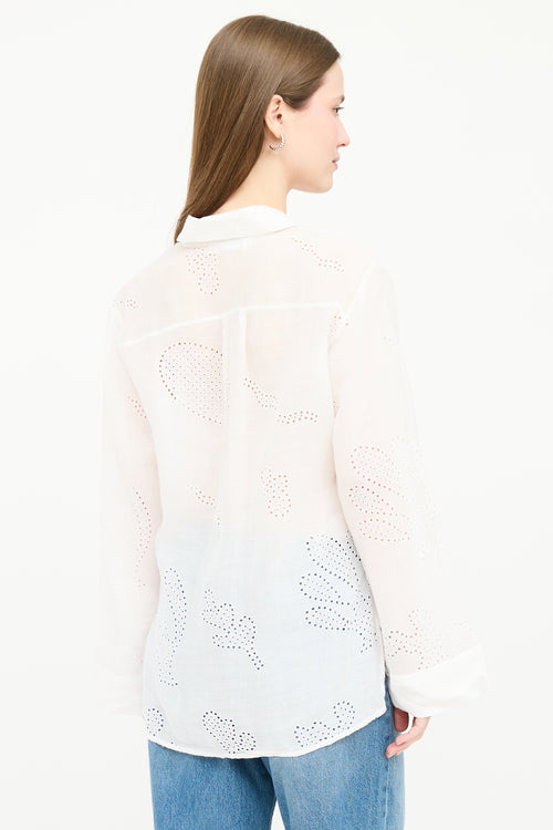 Frame Eyelet Button Up Shirt