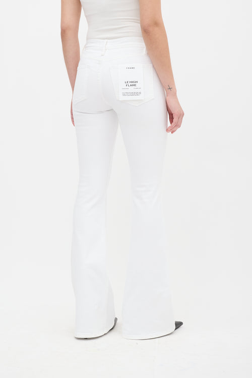 Frame White Le High Flare Jeans