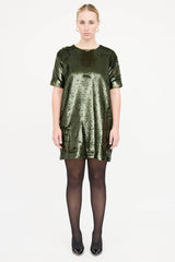 The Frankie Shop Sequin Short Sleeve Dress