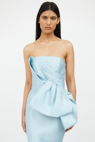 VSP Archive Blue Bow Strapless Dress