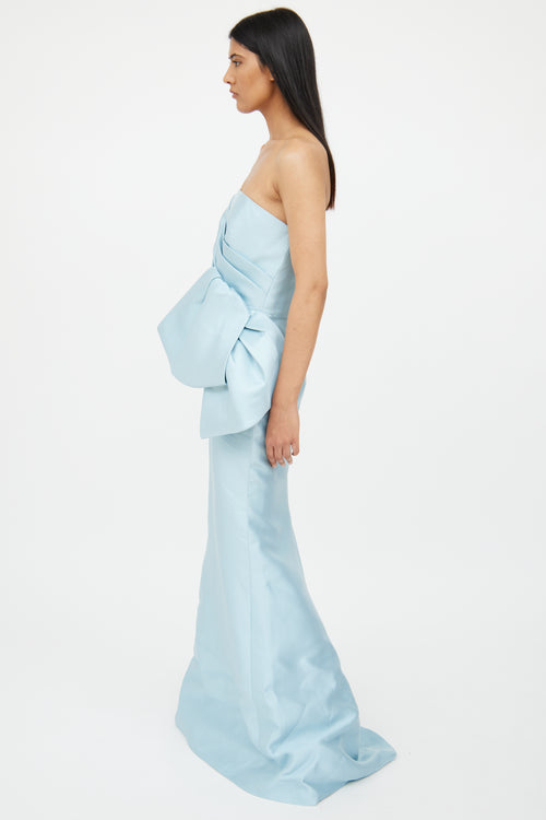 VSP Archive Blue Bow Strapless Dress