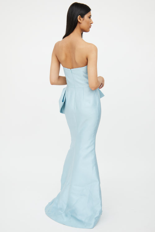 VSP Archive Blue Bow Strapless Dress