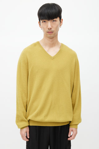 Frenckenberger Yellow Cashmere Knit Sweater