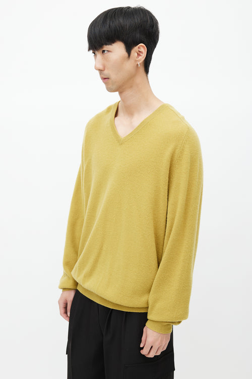Frenckenberger Yellow Cashmere Knit Sweater