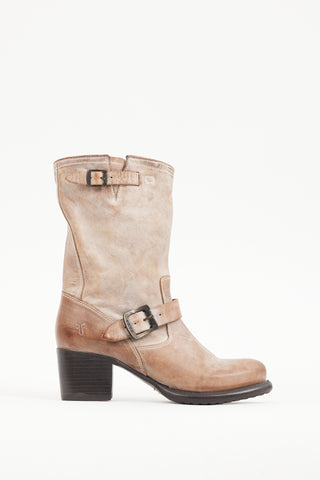 Frye Beige Leather Vera Boot