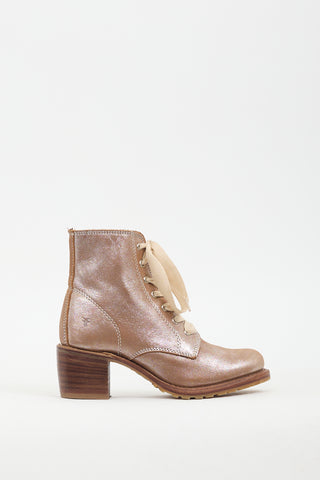 Frye Bronze Metallic Leather Sabrina 6G Boot