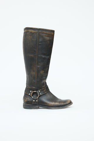 Frye Distressed Harness Boot