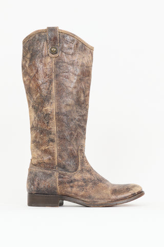 Frye Distressed Glazed Leather Melissa Boot