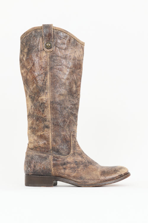 Frye Distressed Glazed Leather Melissa Boot