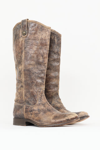 Frye Distressed Glazed Leather Melissa Boot