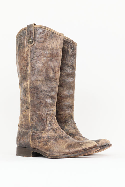 Frye Distressed Glazed Leather Melissa Boot