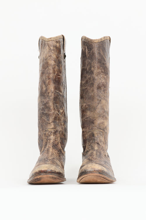 Frye Distressed Glazed Leather Melissa Boot