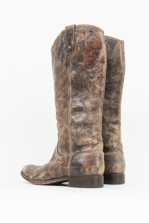 Frye Distressed Glazed Leather Melissa Boot