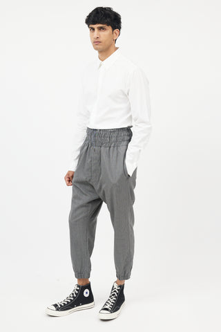 Fumito Ganryu Grey Four Pocket Drawstring Waist Pants