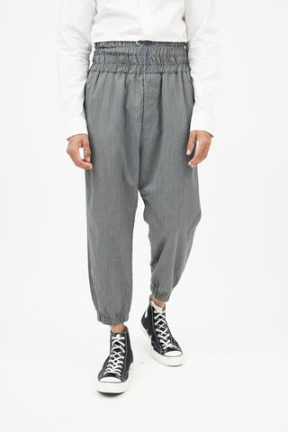 Fumito Ganryu Grey Four Pocket Drawstring Waist Pants