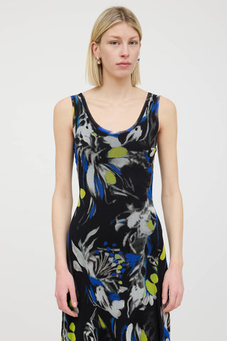 Fuzzi Mesh Floral Dress
