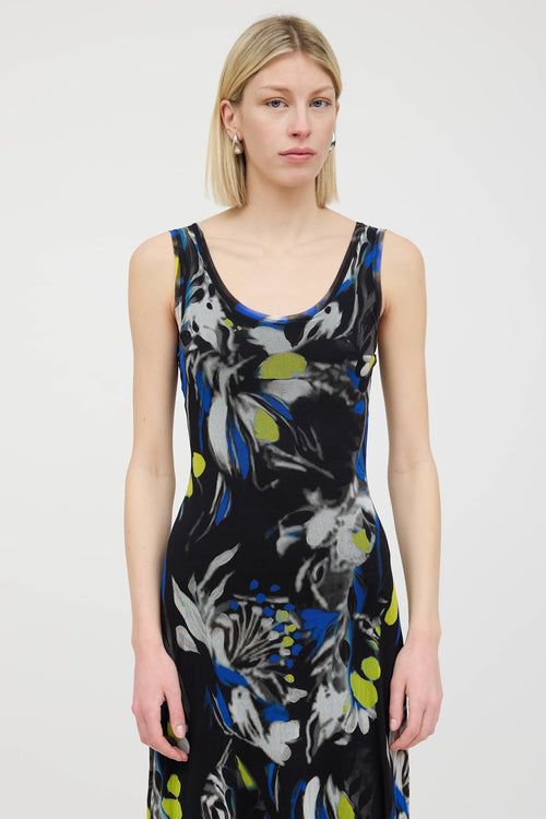 Fuzzi Mesh Floral Dress