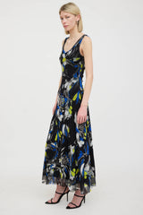 Fuzzi Mesh Floral Dress