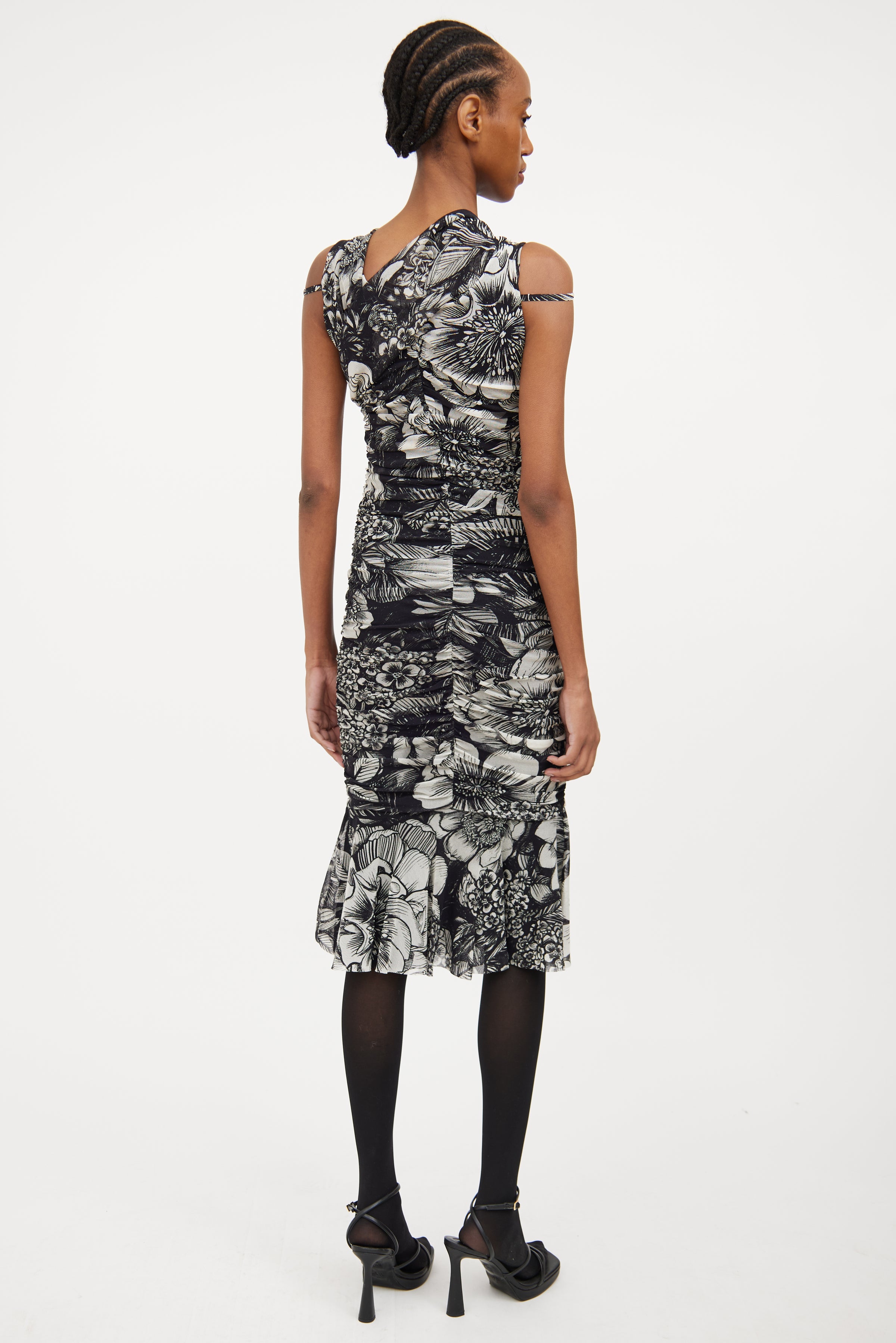 fuzzi designer dresses Fuzzi Abito Mesh Knee-Length Dress