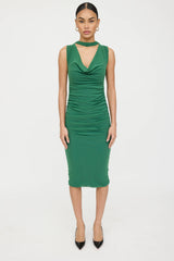 Fuzzi Mesh Ruched Dress