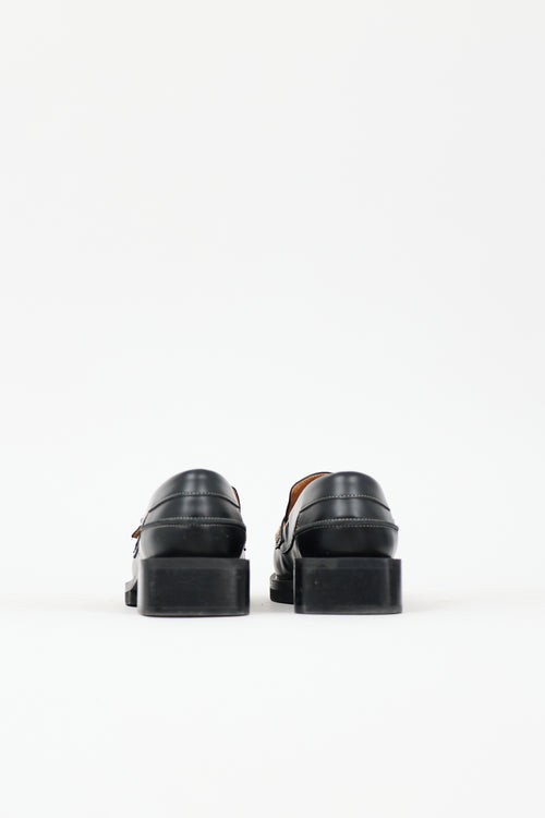 Ganni Leather Crystal Loafer