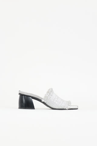 Ganni Leather Shirred Mule