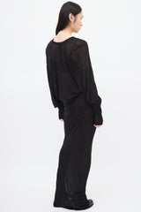 Gareth Pugh Black V-Neck Maxi Dress