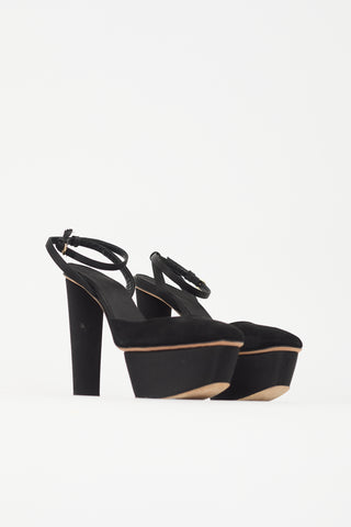 Giambattista Valli FW 2012 Suede & Satin Platform Pump