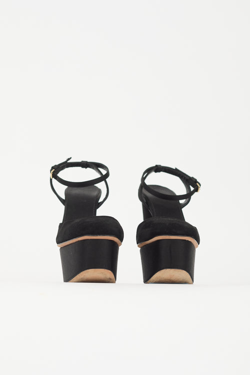 Giambattista Valli FW 2012 Suede & Satin Platform Pump