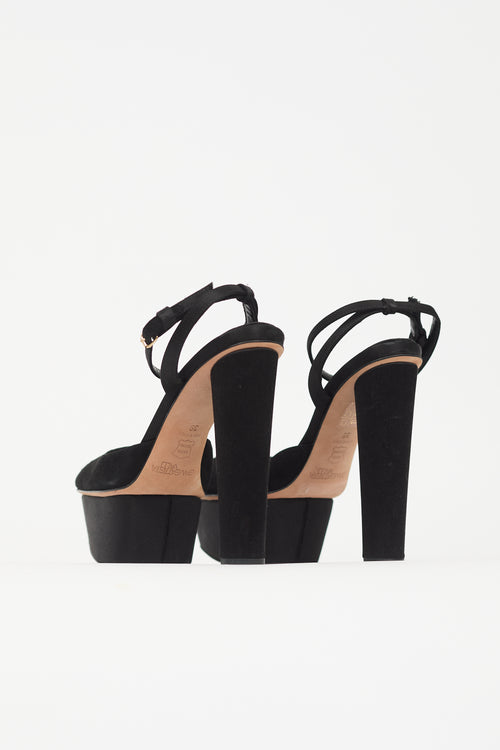 Giambattista Valli FW 2012 Suede & Satin Platform Pump