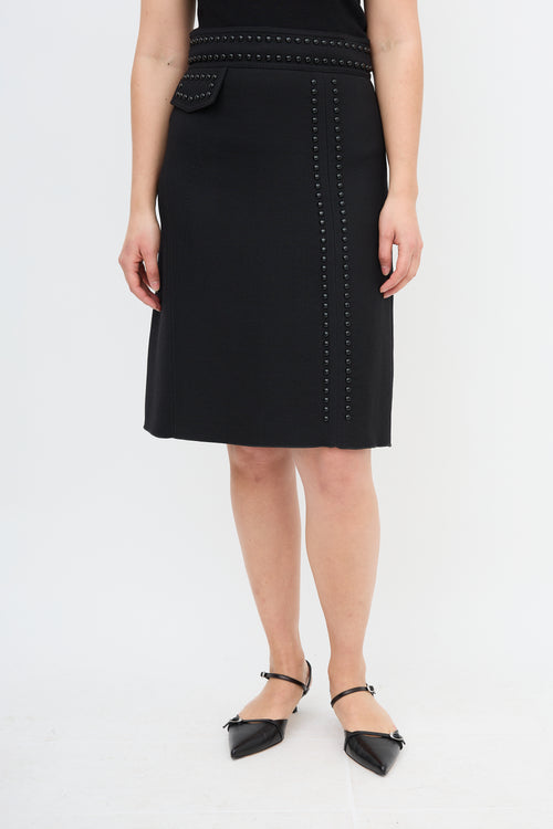 Giambattista Valli Wool Studded Skirt