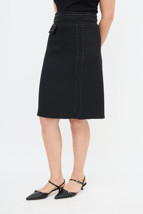 Giambattista Valli Wool Studded Skirt