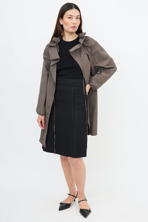 Giambattista Valli Wool Studded Skirt