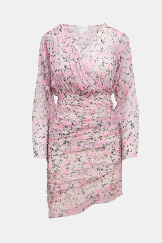 Giambattista Valli Silk Floral Ruched Dress