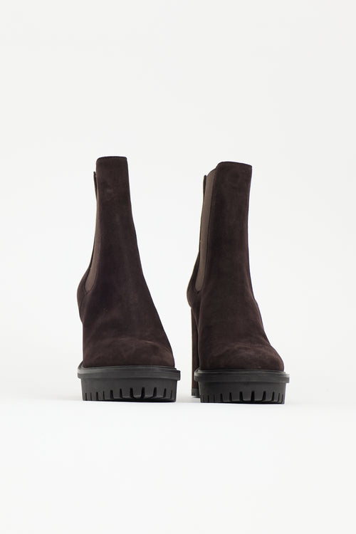 Gianvito Rossi Suede Barry Boot