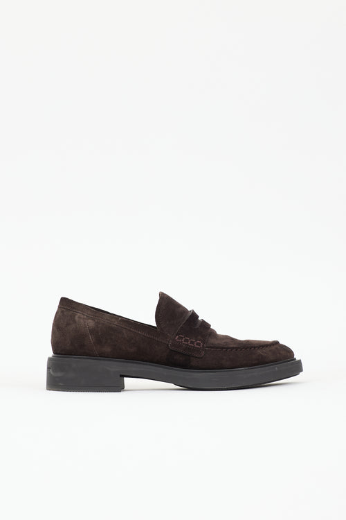 Gianvito Rossi Suede Harris Loafer