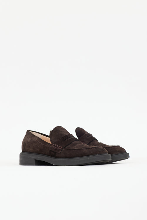 Gianvito Rossi Suede Harris Loafer