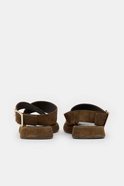 GIA/RHW Suede Cross Strap  Sandal