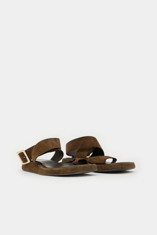 GIA/RHW Suede Cross Strap  Sandal